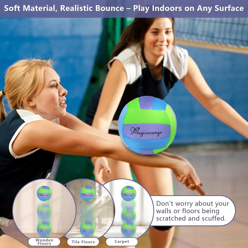 Magicorange كرة الطائرة سوفتى، الحجم الرسمي 5، كرة تدريب ملونة، هدايا كرة الطائرة الداخلية - Image 5